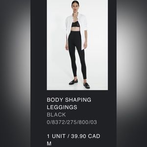 Zara body shaping leggings 8 brand new with tags